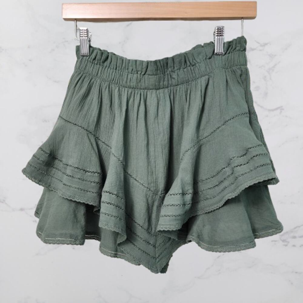 Aerie Rock 'n' Ruffle Palm Skort Medium